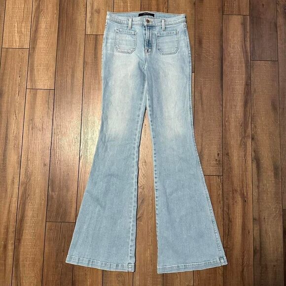 J brand high waisted‎ flair jeans light blue wash size 27 - Picture 1 of 8